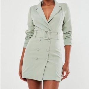 Misguided - Mint Blazer Dress
